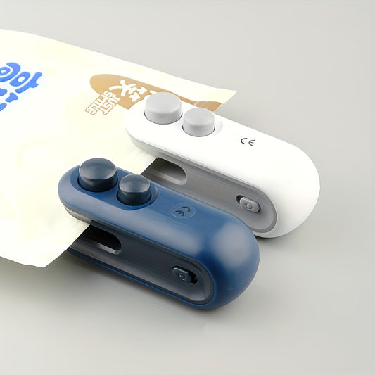 1 Portable Handheld Snack Bag Sealer with Built-in Lithium Battery | Mini Sealer for Picnics and Outings, Magnetic, Includes Charging Cable, 16W Power, Ideal for Chip Bags, Cookie Bags, Reusable Snack Packaging