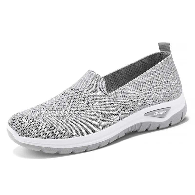 Women Walking Shoes High Quality Women Tennis Sneakers Fashion Lady Breathable Shoe Slip On Knit Upper Non Slip Workout 2025