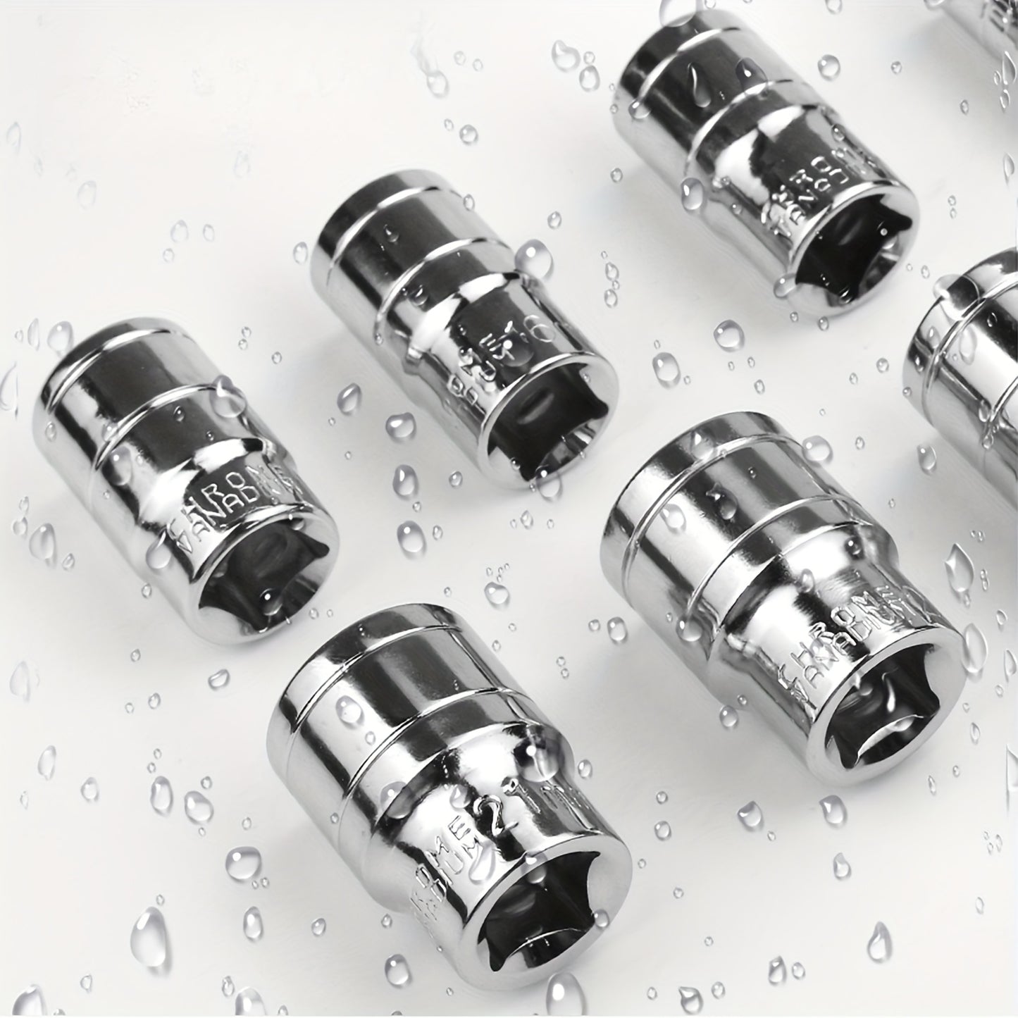 10pcs Wireless Impact Wrench Set with 1/2 Inch Drive Short Wall Metric Sockets (8mm-19mm) - Professional Automotive Repair Tools & Hand Tools, Heavy-Duty Impact Wrench for Car Maintenance, Machinery Repair, Durable Steel Cons