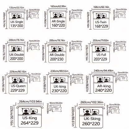 100% Polyester Printed Duvet Cover Set + Pillowcase 3pcs Set Lien White Branch Leaf Floral Print, 2*Pillowcases, 1*Duvet Cover, Unfilled, Grey Bedding, Ultra Soft Breathable Comfortable Polyester Material, Suitable for All Se