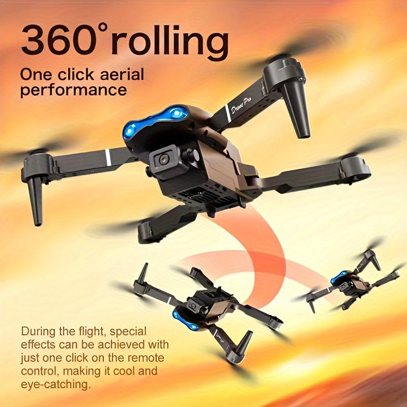 E99 Drone with One-Click Takeoff, 360° Flip & Navigation - Foldable Wings, 50M Altitude, 4M/S Speed, 6-8Min Flight Time, Outdoor Adventure Drone with Remote Control, Durable & Portable Design