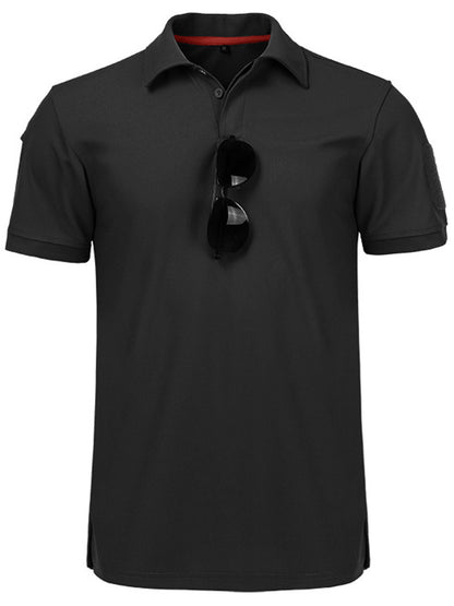 4pcs Men'S Quick-Dry Breathable Short Sleeve Polo Shirts - Lightweight Summer Outdoor T-Shirts with Collar, Regular Fit for Hiking, Golf, Beach