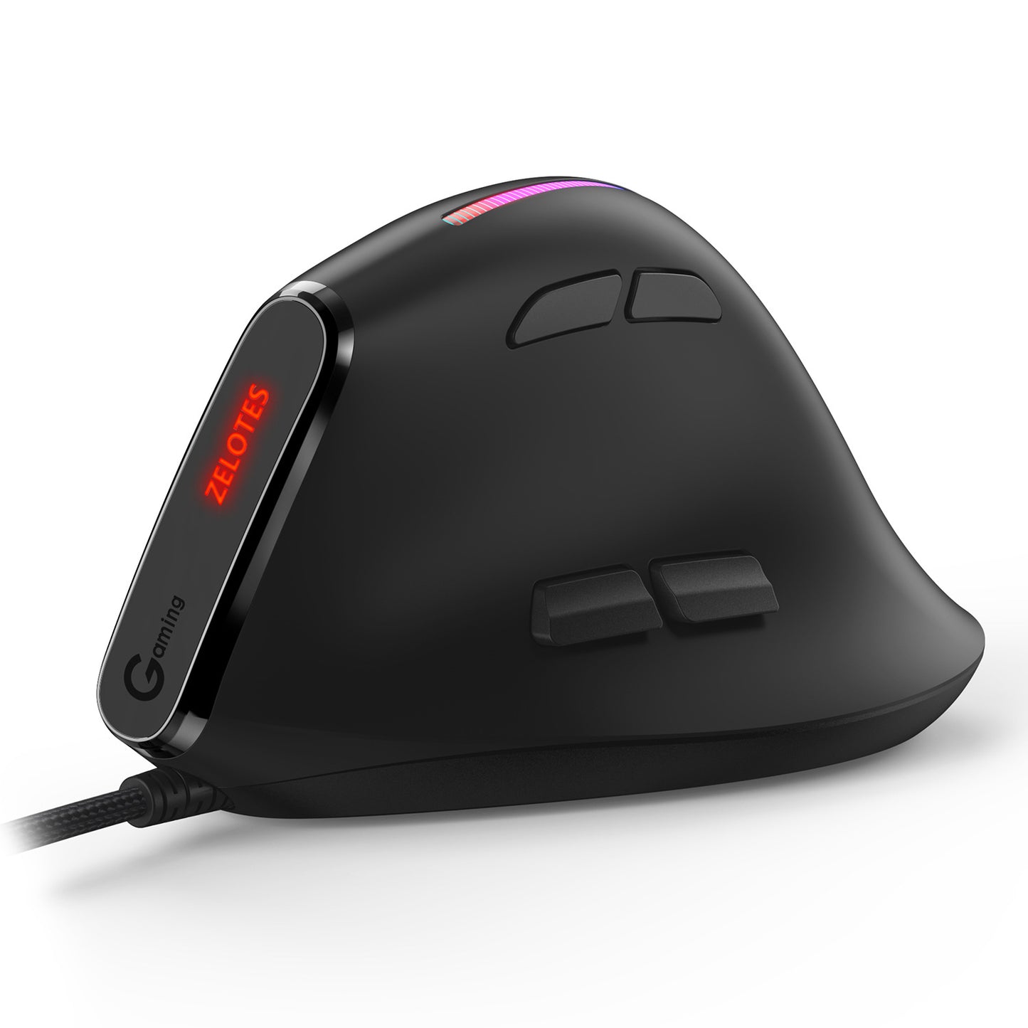 ZELOTES Master T50RGB Vertical Grip Ergonomic Programming Gaming Notebook Wired Mouse