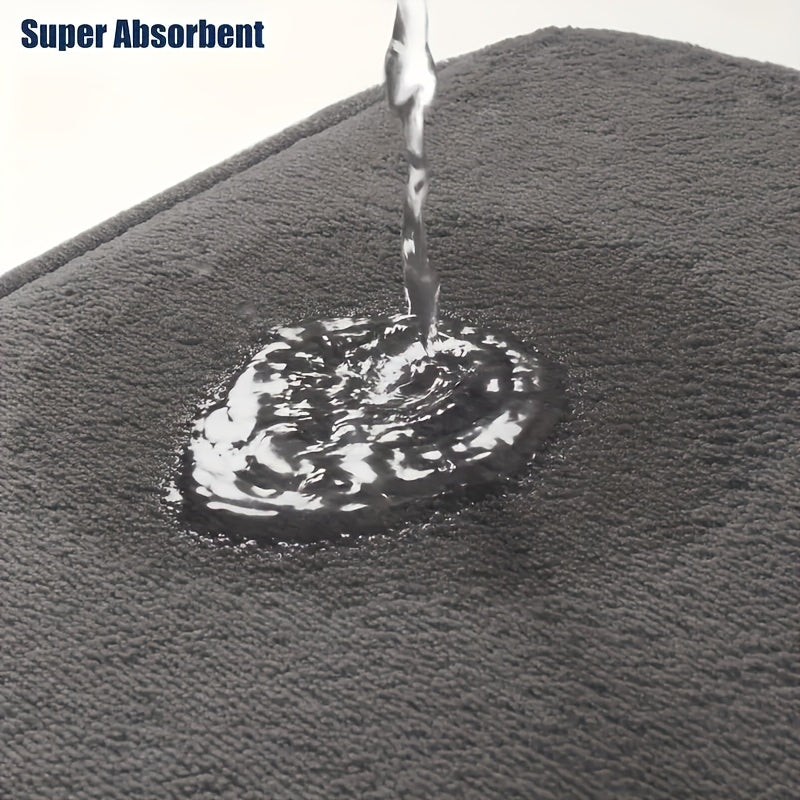 3pcs Ultra-Soft Bath Mat Set - Non-Slip Bath Rugs with Non-Slip Backing, Bath Floor Mats for Shower, Bathtub, Bathroom - Quick-Dry Bath Mat with Non-Slip Surface