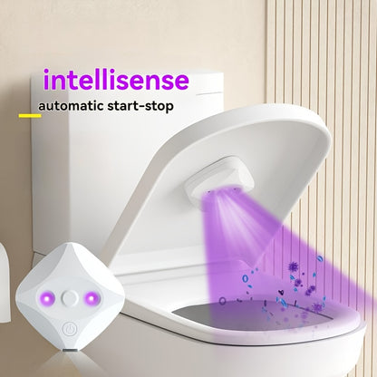 Smart Toilet Cleaner 1pc Toilet Purifier + 1pc Double-Sided Tape USB Charging LED Toilet Light Multifunctional Portable UVC System Easy Installation, Suitable for Home Bathroom and Business Travel