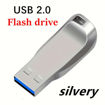 2025 New USB 2.0 High-Speed Flash Drive - 8GB/32GB/64GB/90GB/100GB/116GB/128GB Compact Portable Flash Drives with Metallic Design, Durable & Stylish for Laptop, Desktop, Phone, Tablet, Phone Storage, Sleek Metallic Finish, St