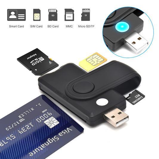 USB 2.0 Multi in One Smart Card Reader