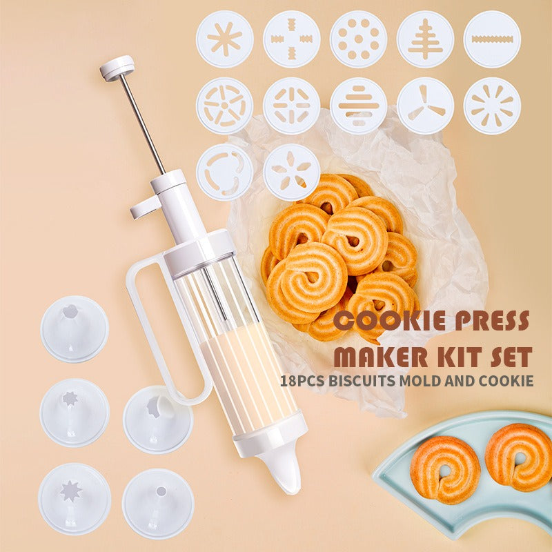 Cookie cookie gun biscuit grinder full set of baking gun set mounted flower nozzle extrusion