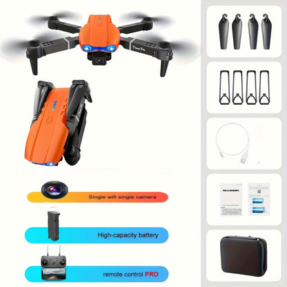 E99 Drone with One-Click Takeoff, 360° Flip & Navigation - Foldable Wings, 50M Altitude, 4M/S Speed, 6-8Min Flight Time, Outdoor Adventure Drone with Remote Control, Durable & Portable Design