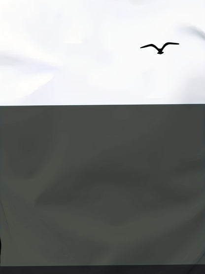 Men's Casual Color Block Long Sleeve T-Shirt, Crew Neck, Polyester Knit Fabric with Slight Stretch, Simple Random Print Design, Regular Fit Sports Base Layer Tops