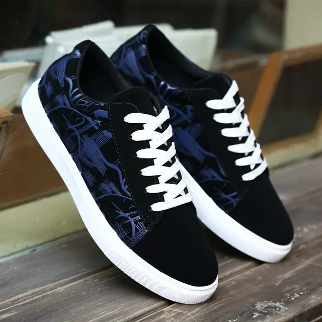 Men Vulcanized Canvas Shoes for Men Summer Graffiti High Top Men's Sneakers