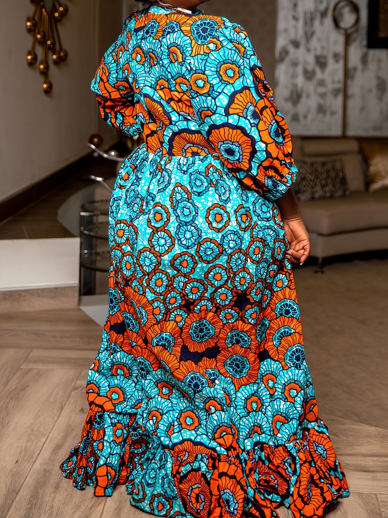 Plus-Size Dress with a Floral Print for Women