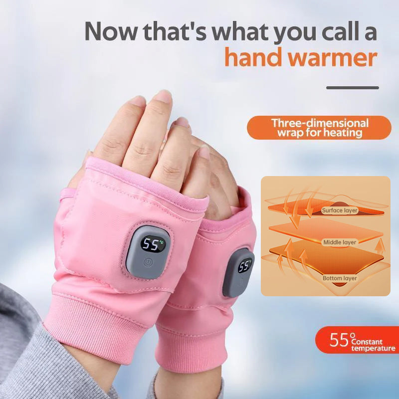 1 Pair of Rechargeable Winter Heated Gloves. USB-powered, great for outdoor activities like cycling, skiing, and motorcycling.