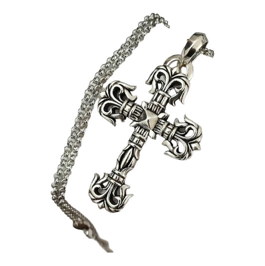 Cross necklace hexagram star sword ship anchor pendant