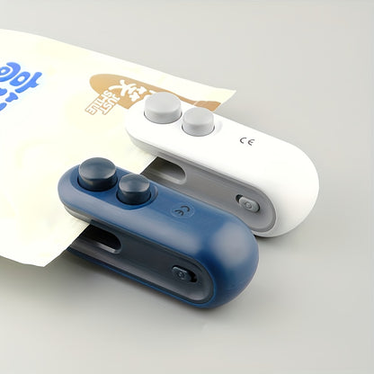 1 Portable Handheld Snack Bag Sealer with Built-in Lithium Battery | Mini Sealer for Picnics and Outings, Magnetic, Includes Charging Cable, 16W Power, Ideal for Chip Bags, Cookie Bags, Reusable Snack Packaging