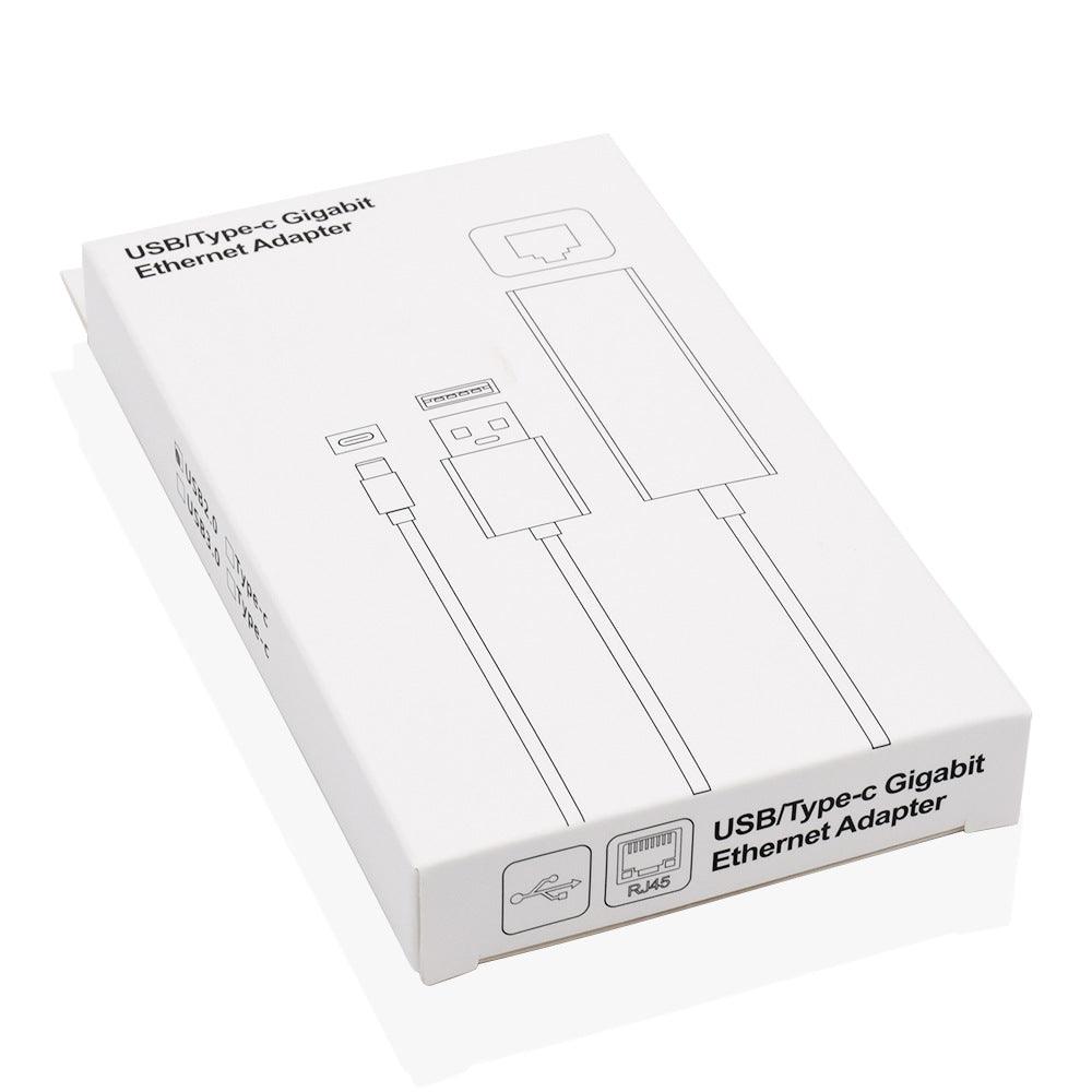 Aluminum alloy 2.0USB 100Mbps Ethernet card with no drive and cable Type-C to RJ45 Ethernet interface converter