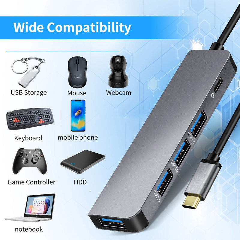 Type-C expansion USB HUB expansion USB 3.0 interface connected to mouse PD100W hub USB multi interface