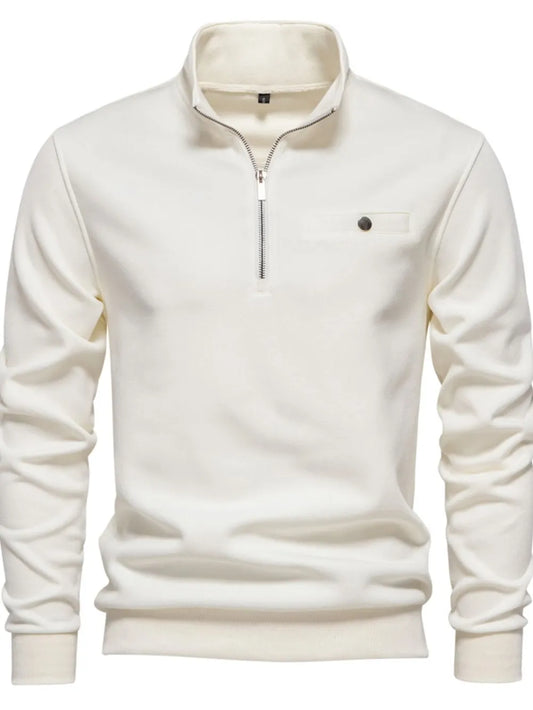 Men's Quarter Zip Long Sleeve Sweatshirt