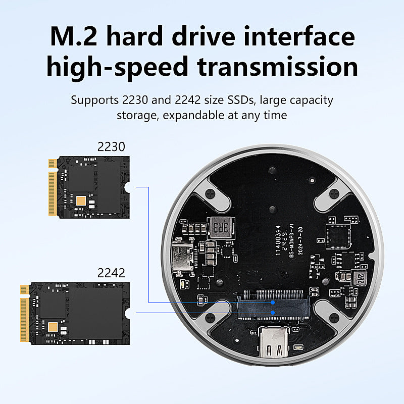 m. 2 magnetic hard drive box nvme solid-state USB 3.2 portable hard drive box