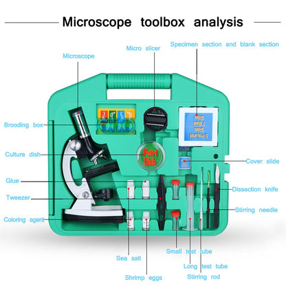 1200X Digital Microscope Set with Accessories Kit for Children Kids Students Gift All-Metal 100X 600X 1200X White Microscope