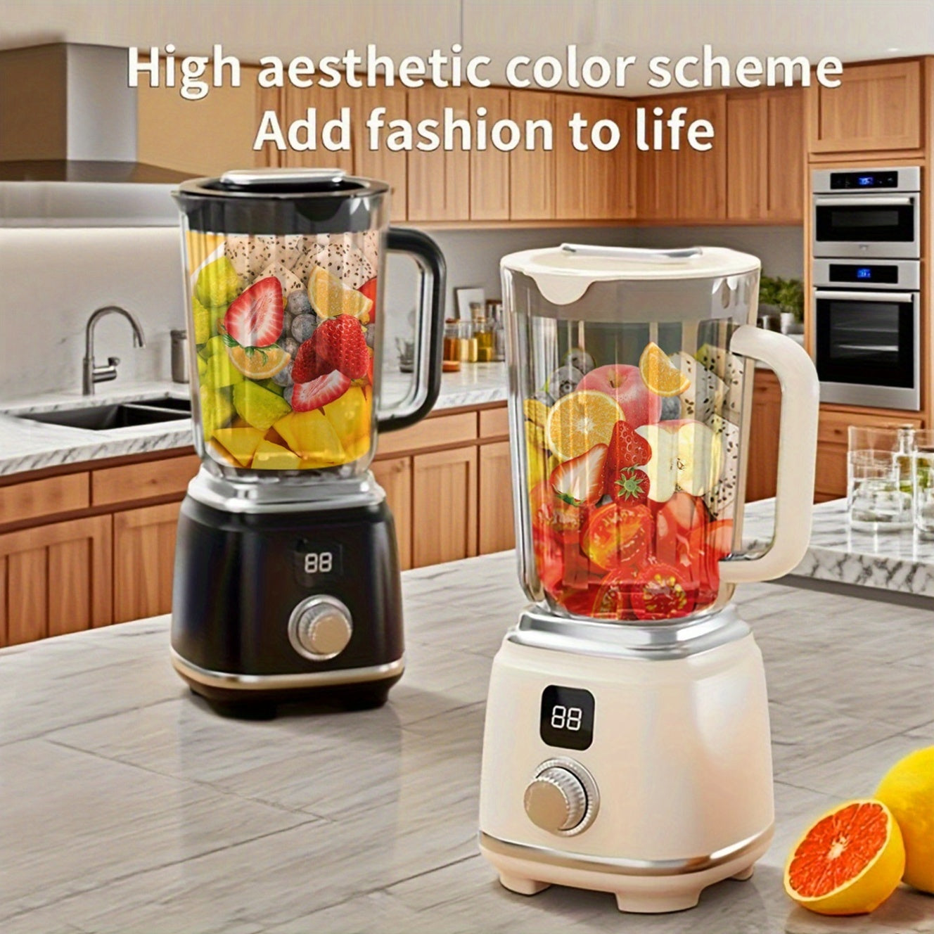 [USB Rechargeable] NIJ Small Home Fruit Juicer, 7, 4V Mini Ice Crusher With LED Display Mixer, USB Rechargeable Portable Blender For Smoothies And Shakes, Fresh Juice - Compact Juicer For Instant Nutrition