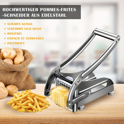 Vegetable Cutter, French Fries Cutter, Stainless Steel Fruit Cutter, Potato Chipper, Potato Slicer, Vegetable Chopper, Onion Chopper, Food Chopper, Chopper Potato Carrot Cucumber, Kitchen Supplies, Kitchen Gadgets, Kitchen Ac