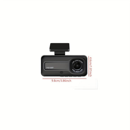 Car Dashcam with Dual Lens 1080P+720P HD Night Vision, WDR, Motion Detection, 140° Wide-Angle, Loop Recording, Parking Monitoring, Optional 32GB Card