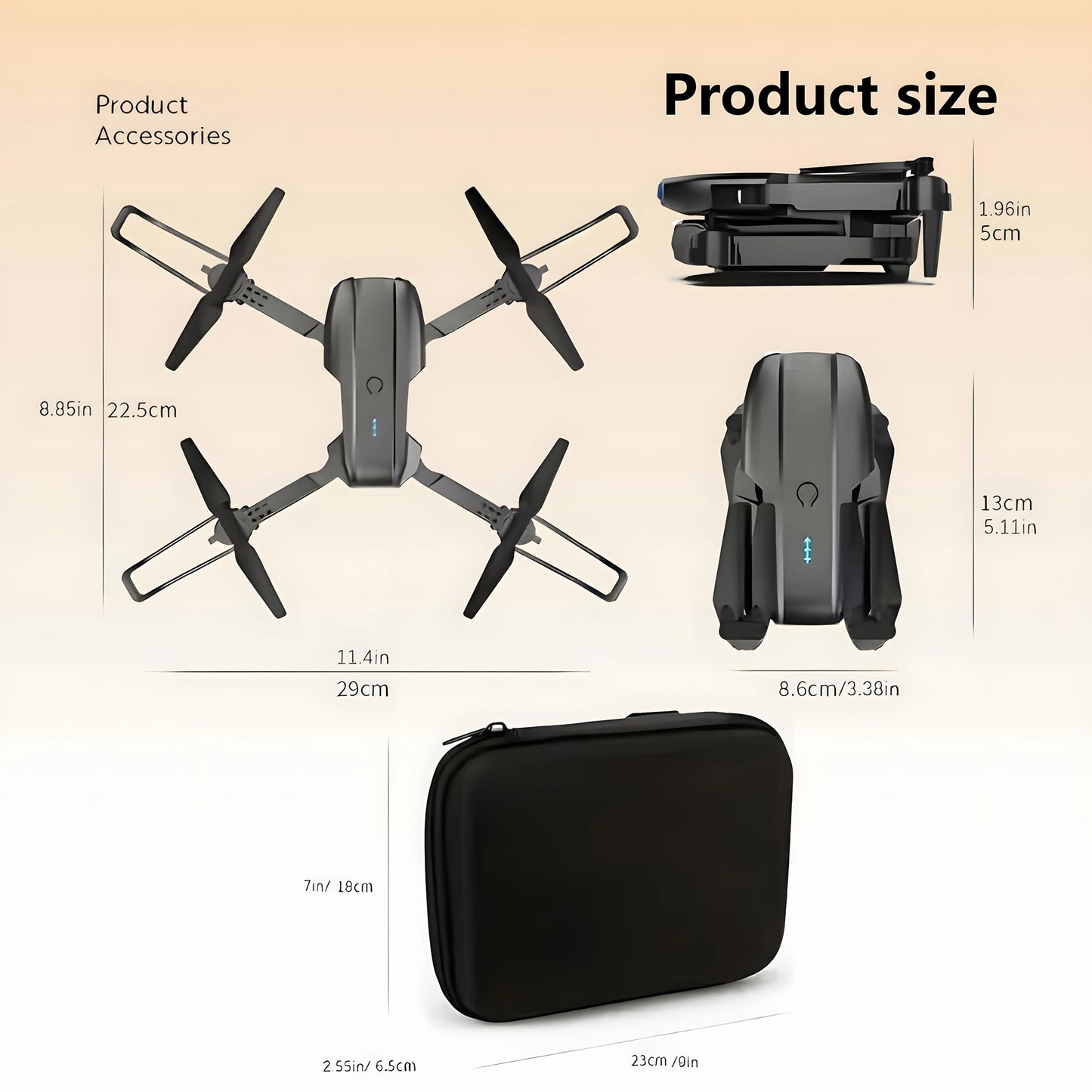 E99 Drone with One-Click Takeoff, 360° Flip & Navigation - Foldable Wings, 50M Altitude, 4M/S Speed, 6-8Min Flight Time, Outdoor Adventure Drone with Remote Control, Durable & Portable Design