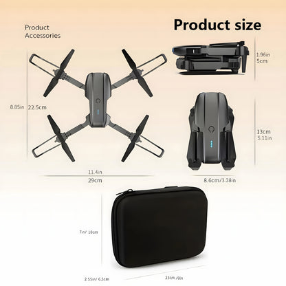 E99 Drone with One-Click Takeoff, 360° Flip & Navigation - Foldable Wings, 50M Altitude, 4M/S Speed, 6-8Min Flight Time, Outdoor Adventure Drone with Remote Control, Durable & Portable Design