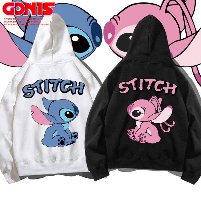 Y Stitzer Hooded Sweater for Men and Women Spring and Autumn Japanese Cartoon Anime Loose Shoulder Couple