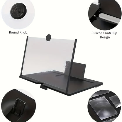 Phone Screen Magnifier Stand - Instantly Turns Your Phone into a Tablet for Easier Movie Watching, Hands-Free & Eye-Friendly Design with Foldable Portability