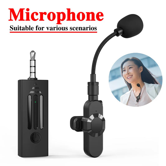 K35D Wireless Microphone 3.5mm Collar style Teacher Classroom Bee Amplifier Extended Video Receiver