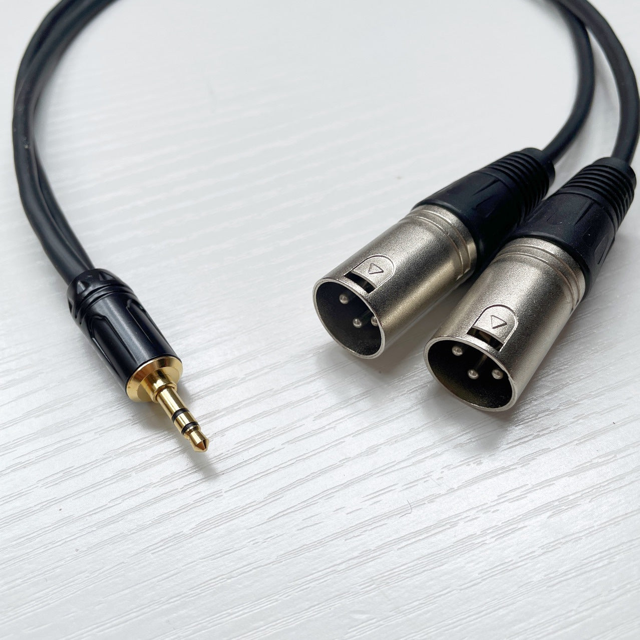 3.5mm 1/2 conversion dual XLR cable, 3.5 pairs of dual XLR male and female three core to two XLR male and female audio cable