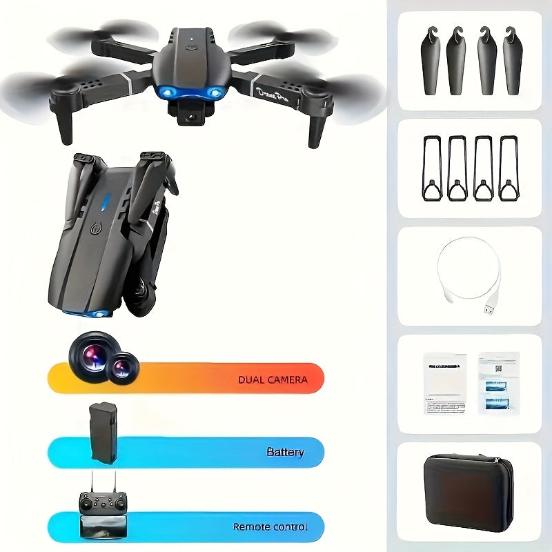 E99 Drone with One-Click Takeoff, 360° Flip & Navigation - Foldable Wings, 50M Altitude, 4M/S Speed, 6-8Min Flight Time, Outdoor Adventure Drone with Remote Control, Durable & Portable Design