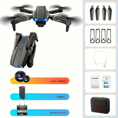 E99 Drone with One-Click Takeoff, 360° Flip & Navigation - Foldable Wings, 50M Altitude, 4M/S Speed, 6-8Min Flight Time, Outdoor Adventure Drone with Remote Control, Durable & Portable Design