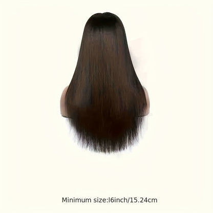 Glueless Wig - No Glue Needed, Pre Plucked & Cut Front, Natural Black Human Hair Lace Front Wig, 150% Density for, Everyday & Special Events, Event Hairpiece, Sleek Straight Style