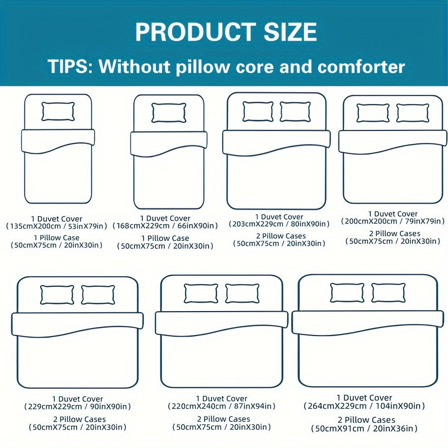 2/3pcs Flower Duvet Cover Kit (duvet Cover*1, Pillowcase*1/2, Pillow Insert And Duvet Insert Not Included) Available In All Seasons, Washable AB Face Design, Comfortable And Skin Friendly, Suitable For Bedroom, Dorm, Fresh An