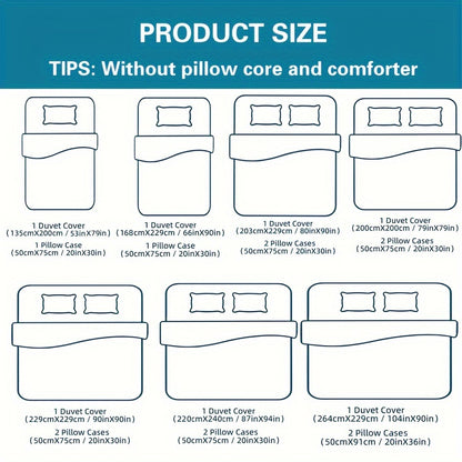 2/3pcs Flower Duvet Cover Kit (duvet Cover*1, Pillowcase*1/2, Pillow Insert And Duvet Insert Not Included) Available In All Seasons, Washable AB Face Design, Comfortable And Skin Friendly, Suitable For Bedroom, Dorm, Fresh An