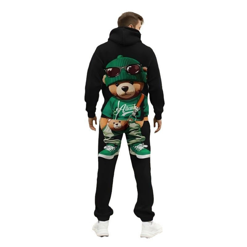 Sports Suit 3D Digital Inkjet Long-sleeved Trousers Hoodies