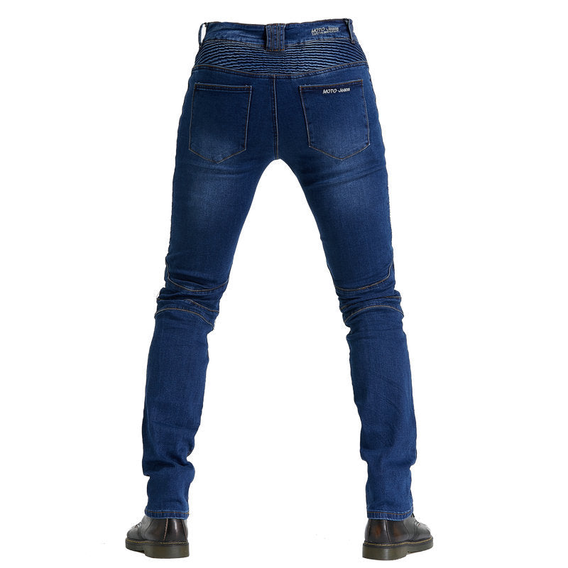 Motorcycle racing rider straight jeans, shatterproof pants, off-road motorcycle racing pants