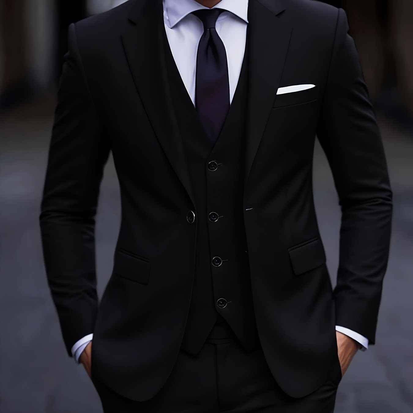 Men's Premium Three-Piece Suit Set, Plus Size Men’s, Includes Jacket and Vest – Perfect for Formal Wear Weddings Workwear Holiday Gifts