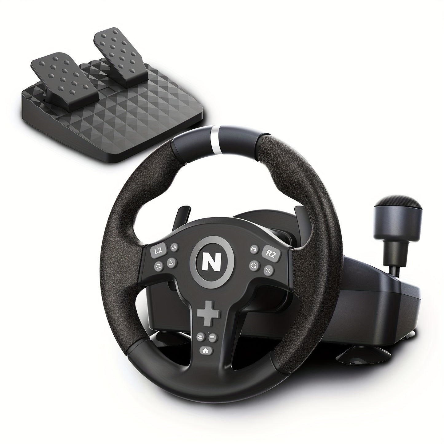 NiTHO Drive Pro ONE V200 Gaming Racing Wheel & Pedals - 270-Degree Steering Wheel with Integrated Sequential Gear Shifter, Multi-Use Motion Sensing for PC, PS4, Xbox One, Xbox Series X/S, Driving Car Simulator, Driving Simula