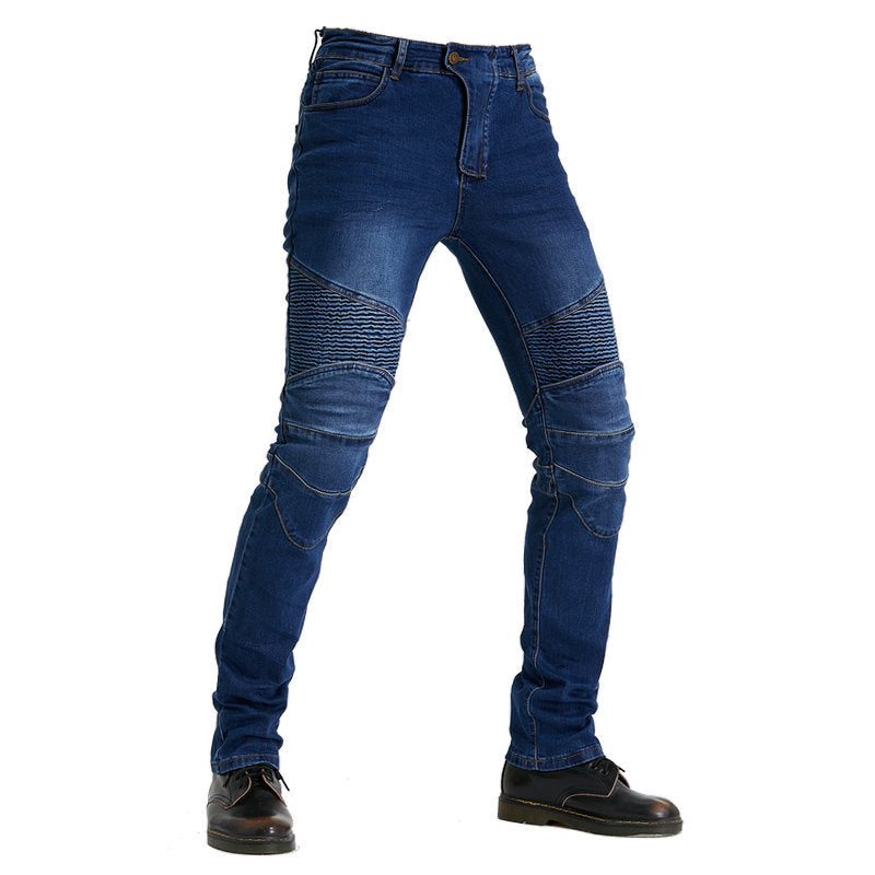 Motorcycle racing rider straight jeans, shatterproof pants, off-road motorcycle racing pants