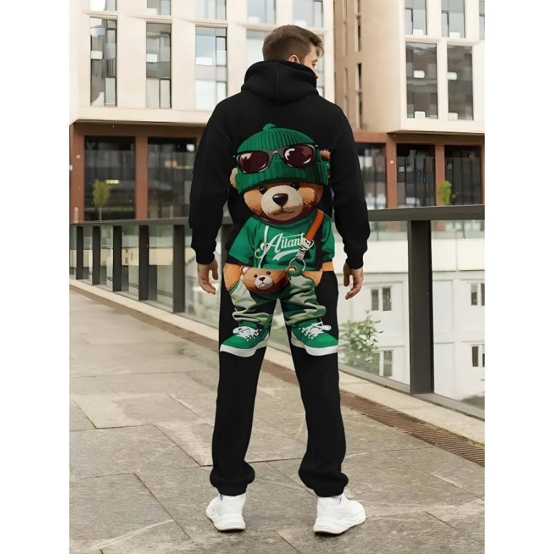 Sports Suit 3D Digital Inkjet Long-sleeved Trousers Hoodies