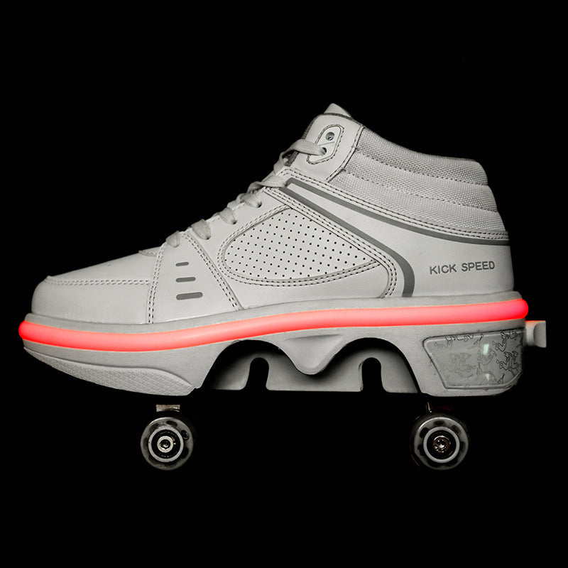 Deformation Shoes Double Row Rune Roller Skates