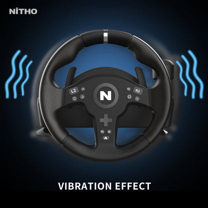 NiTHO Drive Pro ONE V200 Gaming Racing Wheel & Pedals - 270-Degree Steering Wheel with Integrated Sequential Gear Shifter, Multi-Use Motion Sensing for PC, PS4, Xbox One, Xbox Series X/S, Driving Car Simulator, Driving Simula
