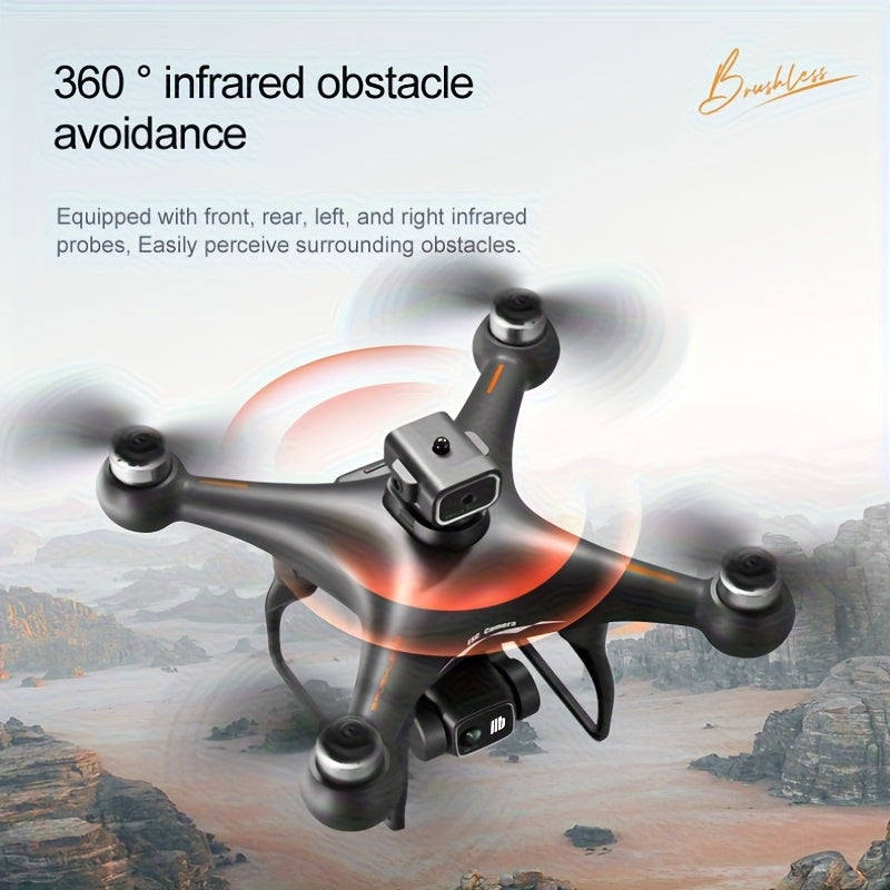 Say goodbye to complex operations! S116 drone one click surround, intelligent tracking super convenient, dual electrically adjustable cameras+optical flow positioning, obstacle avoidance on all sides, easy to capture good wor