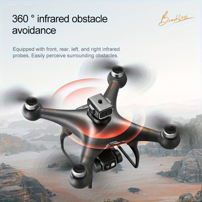 Say goodbye to complex operations! S116 drone one click surround, intelligent tracking super convenient, dual electrically adjustable cameras+optical flow positioning, obstacle avoidance on all sides, easy to capture good wor