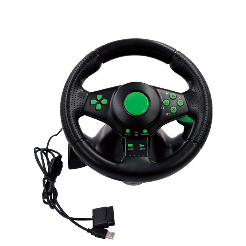 Game Console 4 In 1 USB Vibrating Steering Wheel