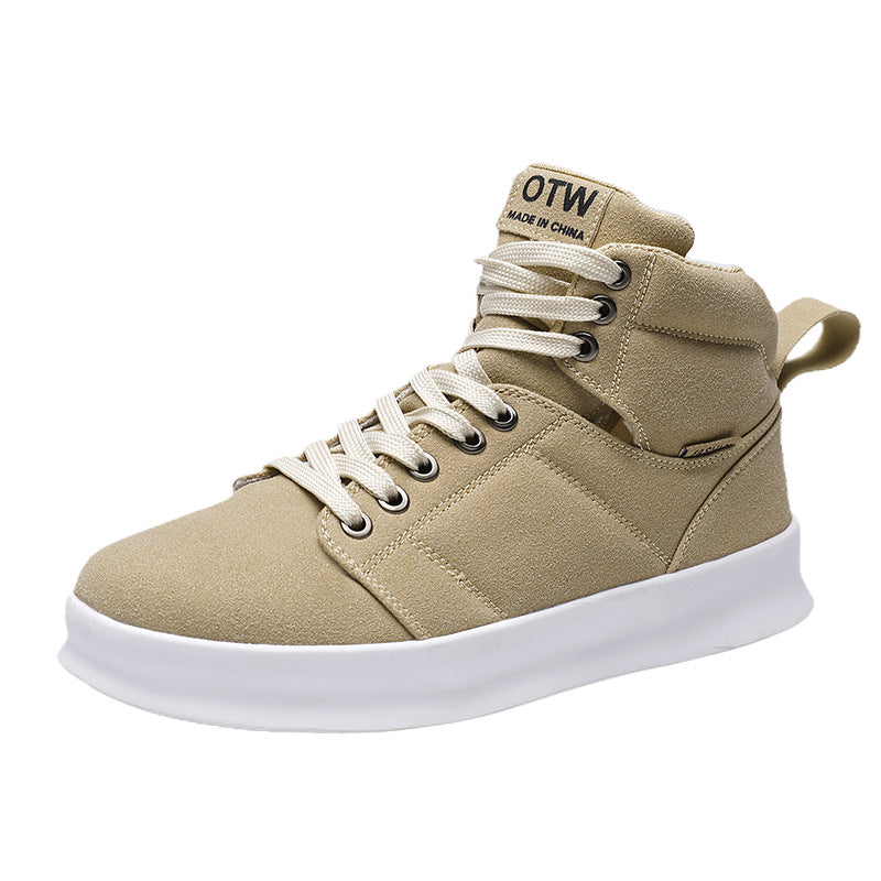 High top suede board shoes Air Force thick sole breathable sports student casual workwear shoes men